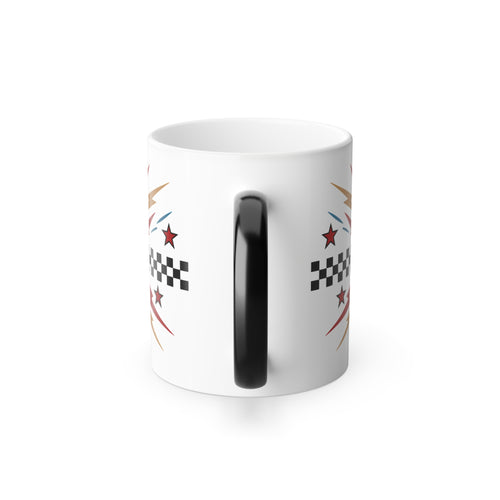 DRUM CLUB Color Morphing Mug – White Vintage Drum Kit Edition, 11oz