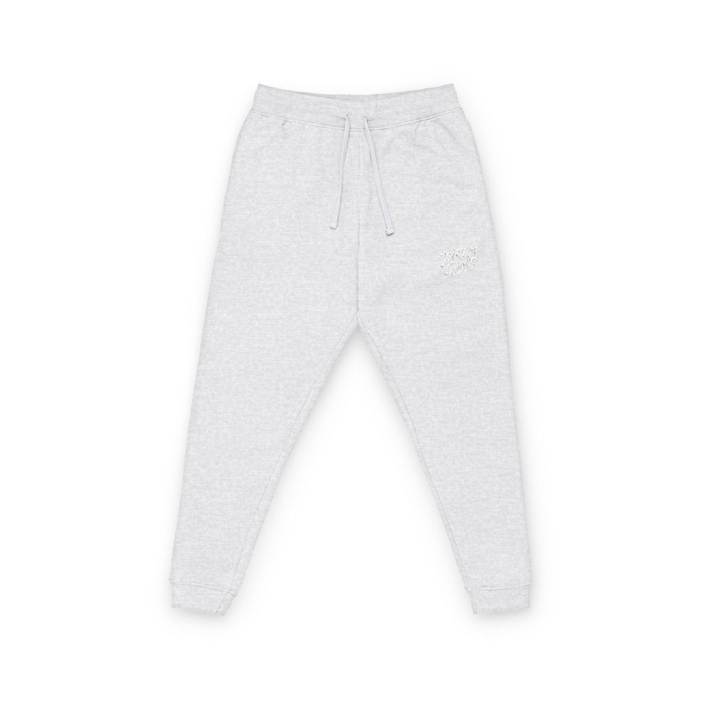 DRUM CLUB Brush Embroidered Fleece Joggers — Light Heather Gray