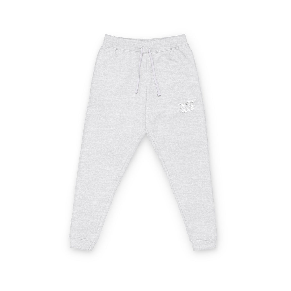 DRUM CLUB Brush Embroidered Fleece Joggers — Light Heather Gray