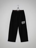 Drum Club Brush Logo Wide-Leg Pants — Black
