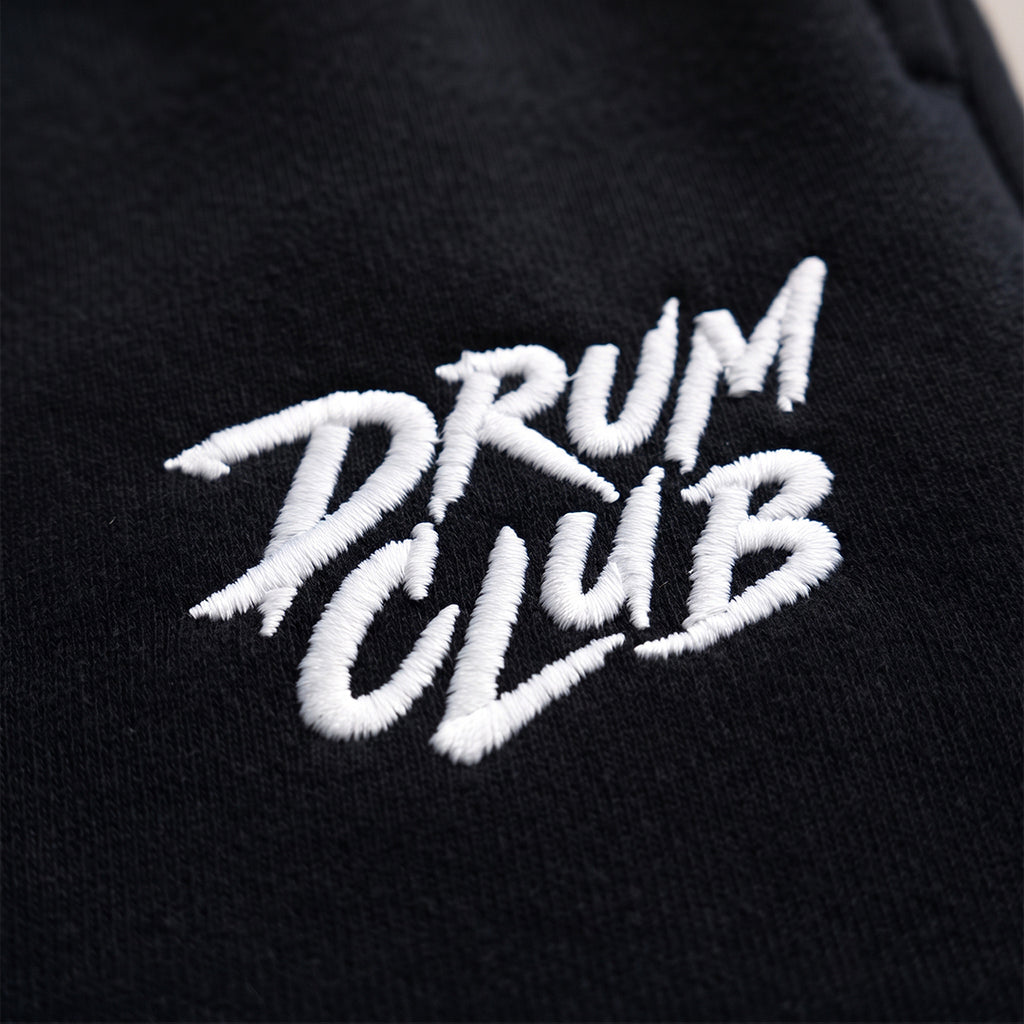 Drum Club Brush Logo Wide-Leg Pants — Black