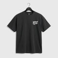 Charcoal Drum Club T-shirt with a small white logo on the left chest, front view.