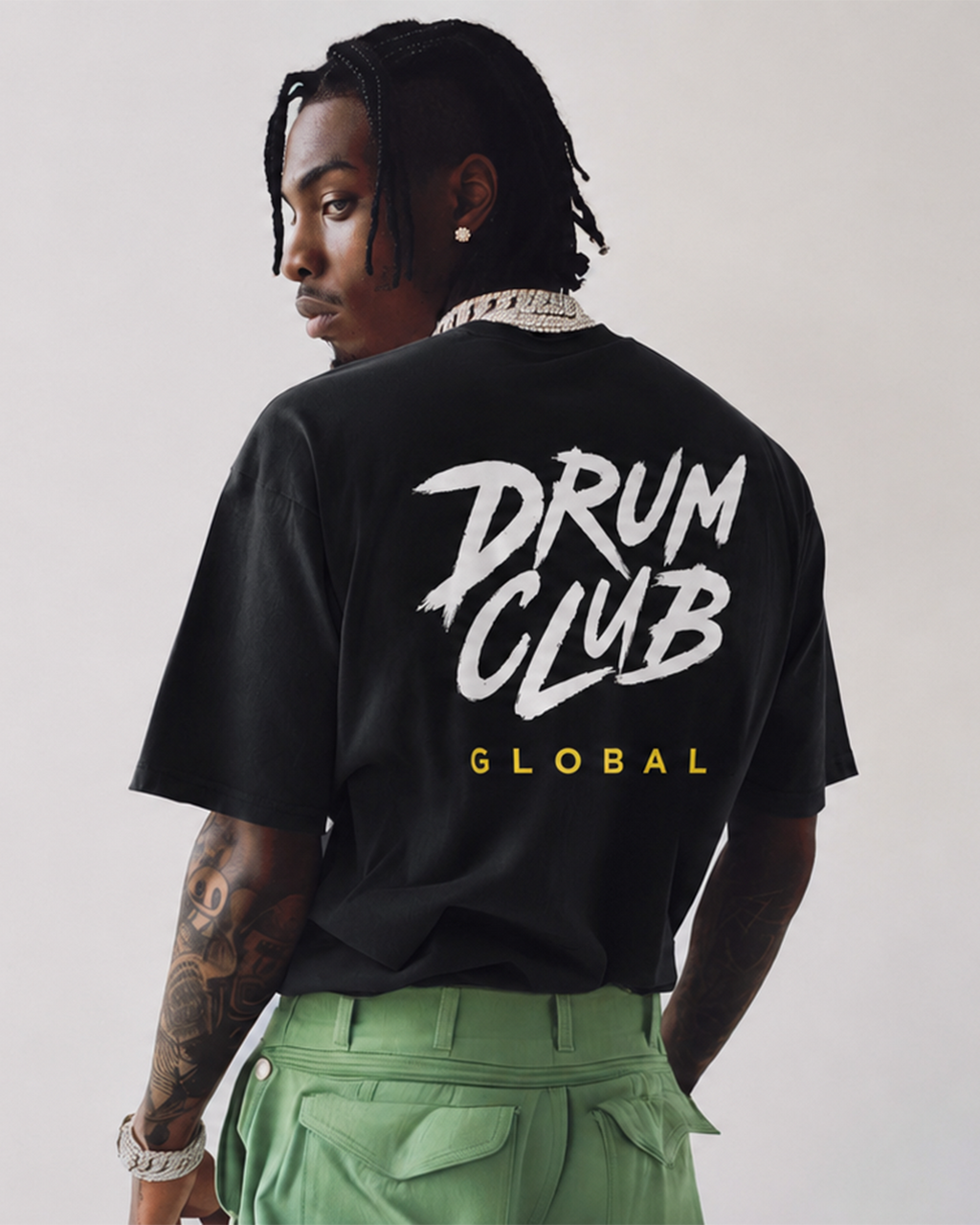 DRUM CLUB Global Black Tee